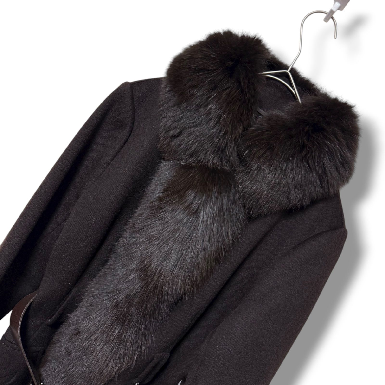 美品 MaxMara 最高峰クチートアマーノ ゴージャスなふわふわフォックス