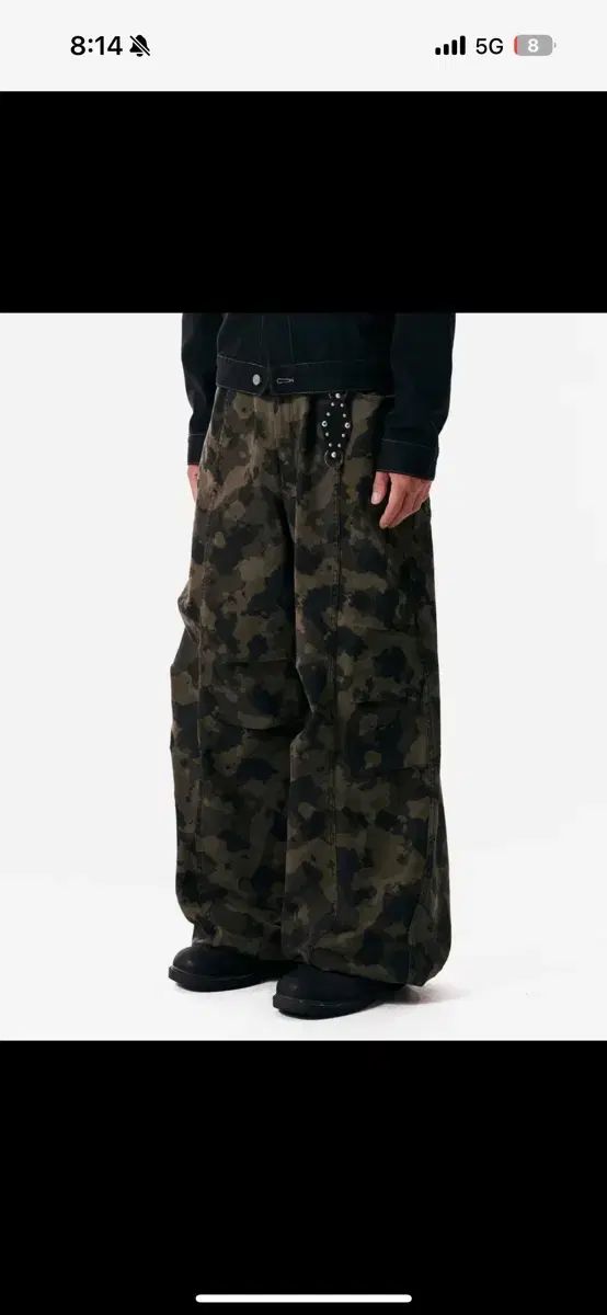 アッカム ズボン Knee Pin tuck Camouflage