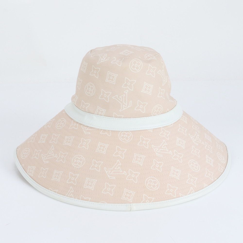 ルイヴィトン モノグラム ワイド バケットハット 帽子 ラムスキン レザー ファッション ハット レディース REM CZ 17-5
