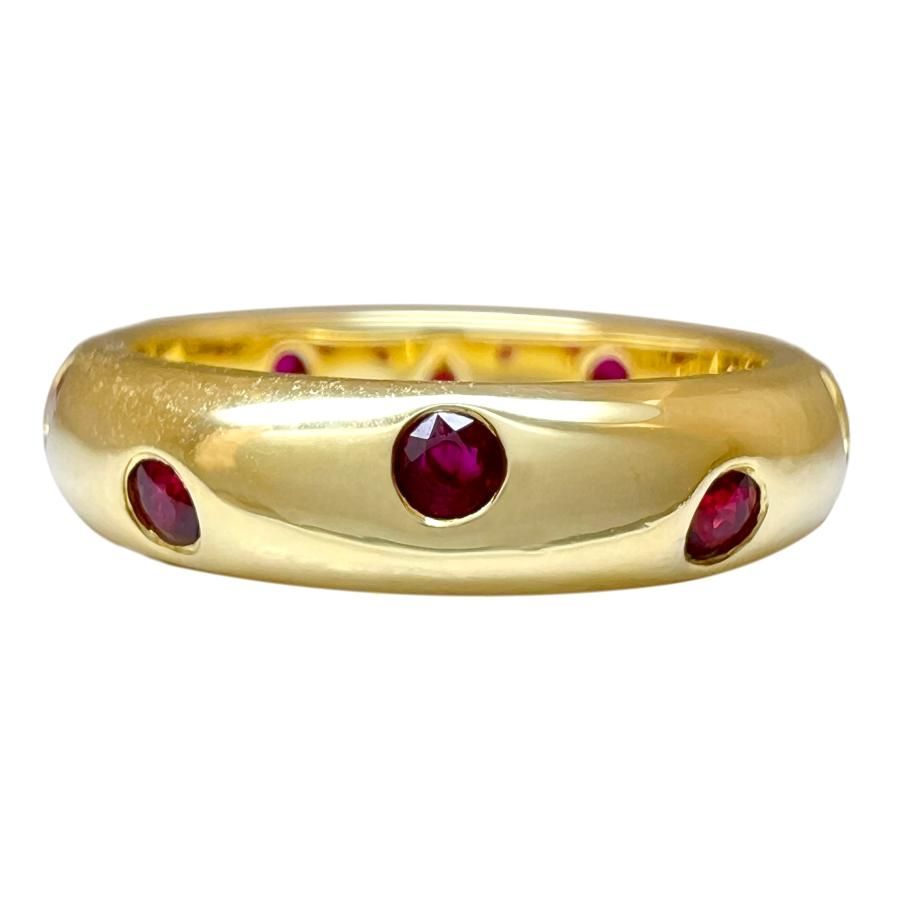 TIFFANY＆Co. ティファニー リング ドッツ ルビー 750 K 18 YG イエローゴールド 指輪