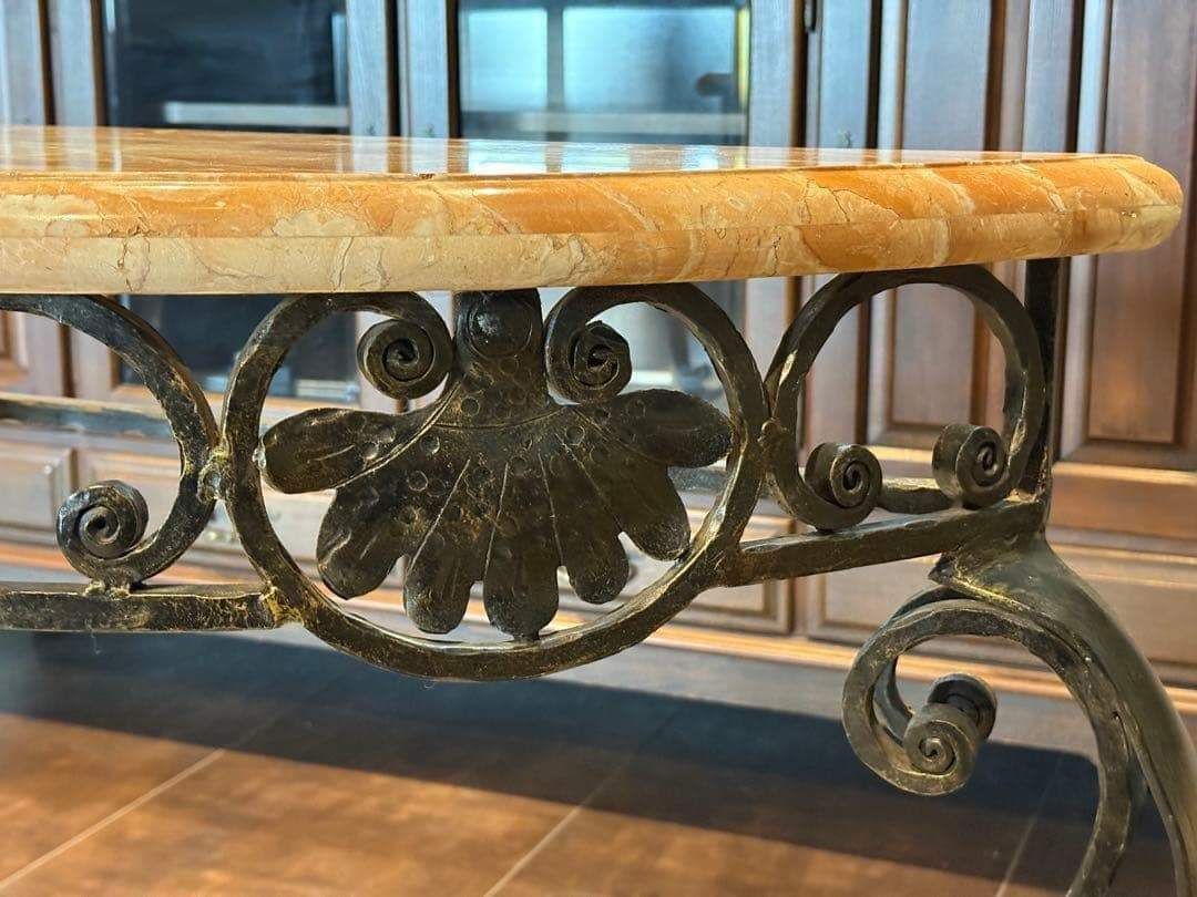 アンティーク サイドテーブル 大理石 アイアン コンソール ビンテージ