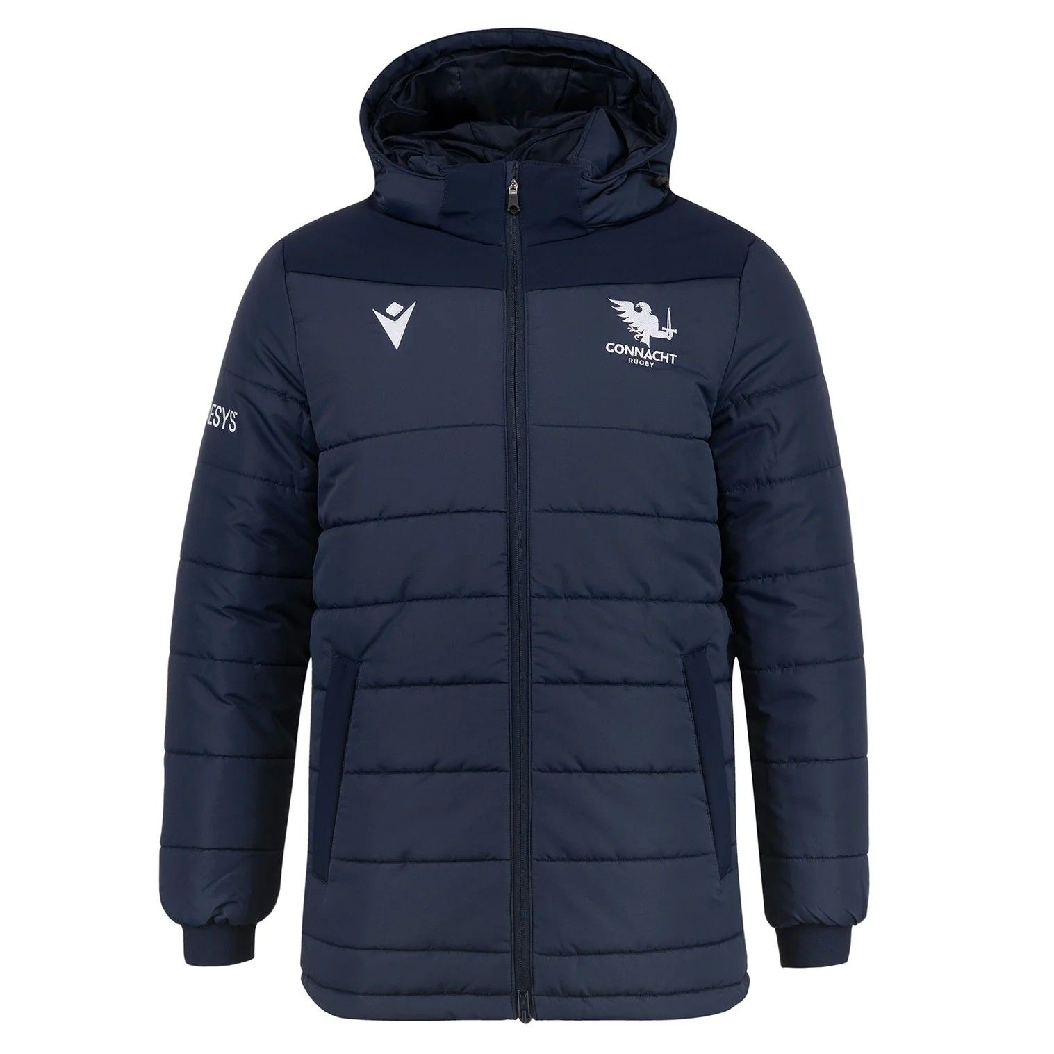 マクロン ラグビー コナート 2025 2026 トラベル パデッド ジャケット 紺 ネイビー 公式モデル 日本未発売