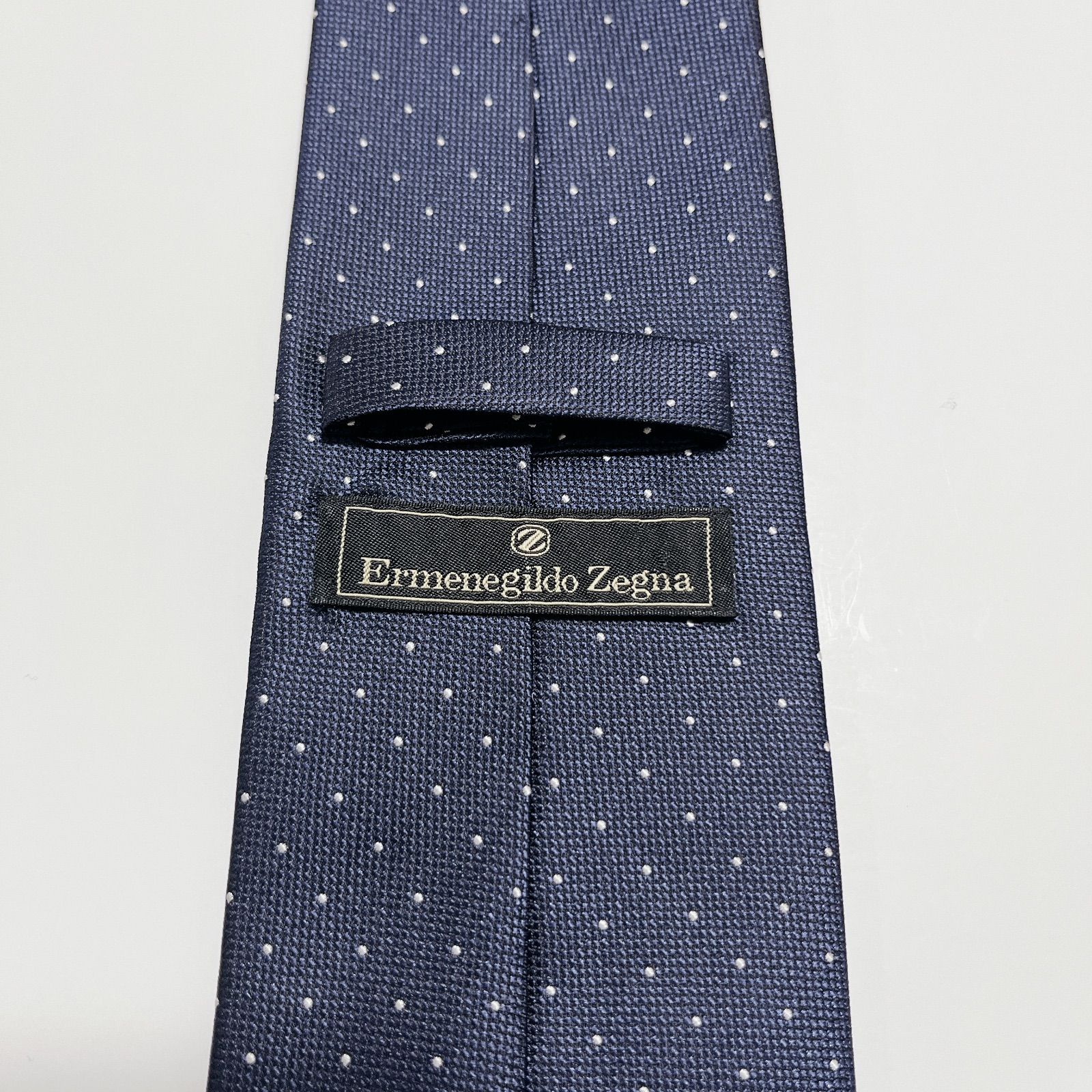 美品 エルメネジルドゼニア ネクタイ ハイブランド ドット柄 光沢 希少