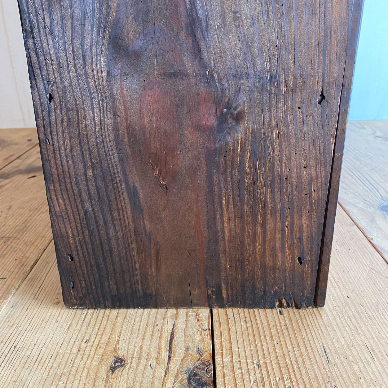 古家具 木製飾り棚 本棚 引き出し付き 無垢材 収納棚 古道具 レトロ