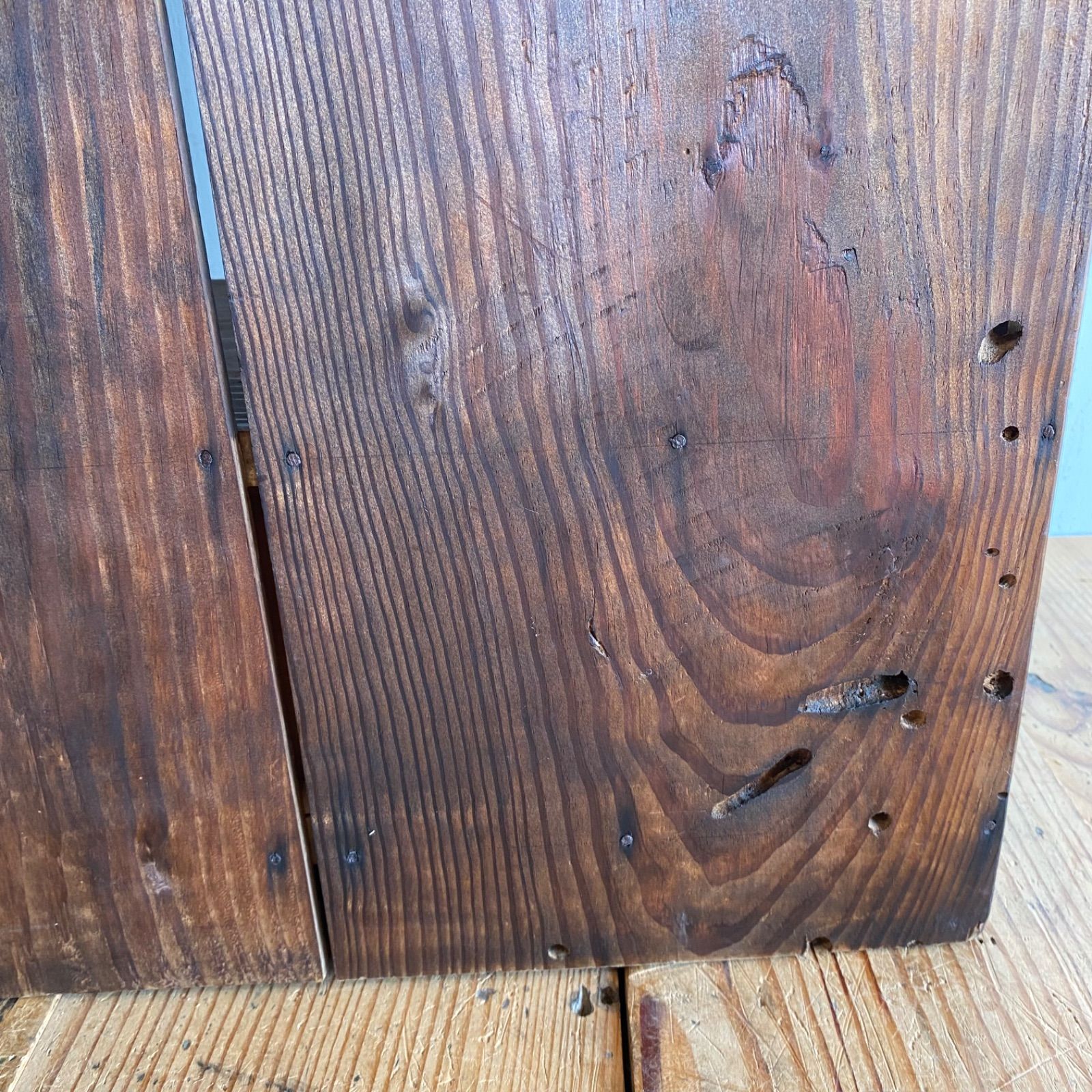 古家具 木製飾り棚 本棚 引き出し付き 無垢材 収納棚 古道具 レトロ