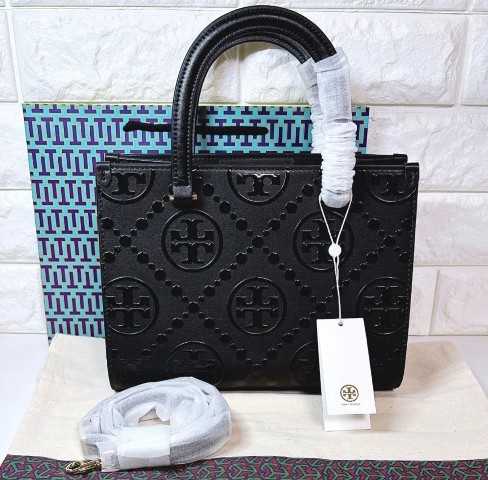 新作🤍新品】トリーバーチ Tモノグラム トップハンドル エンボストート