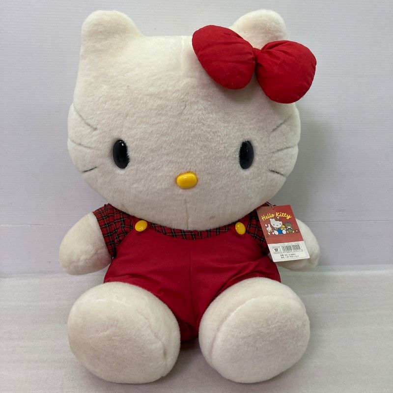サンリオ ハローキティ 1997 ぬいぐるみ L ビッグ タグ付 ナカジマ 1997年製】【タグ付き】サンリオ ハローキティ オーバーオール