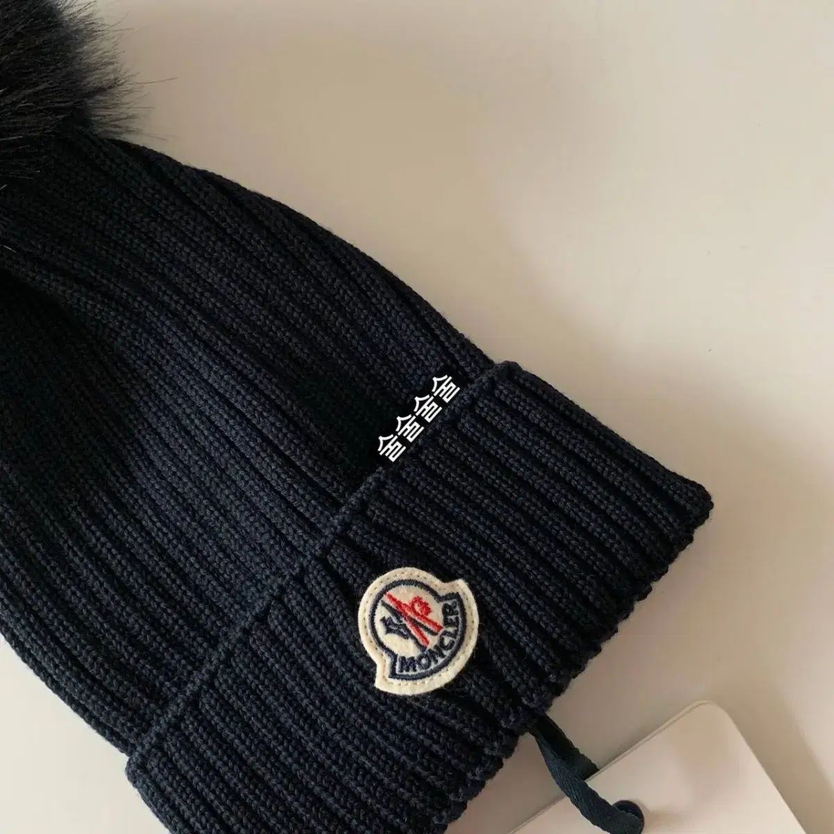 モンクレール ポンポンビーニー ネイビー large キッズ用 サイズ