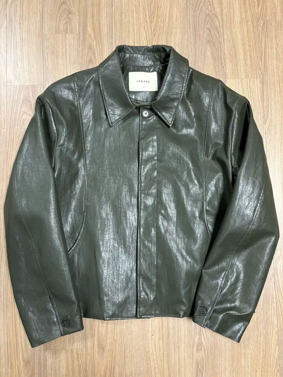 ルマード ヴィーガン スリット ジャケット - ダークグリーン 3size