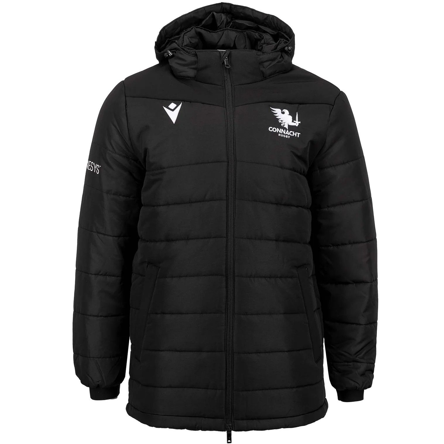 マクロン ラグビー コナート 2025 2025 パデッド ジャケット 黒 ブラック 公式モデル 日本未発売