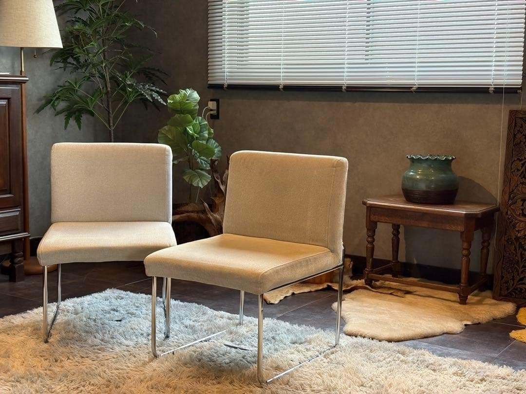 アクタス ACTUS スチールチェア ベージュ ファブリック シティ SR