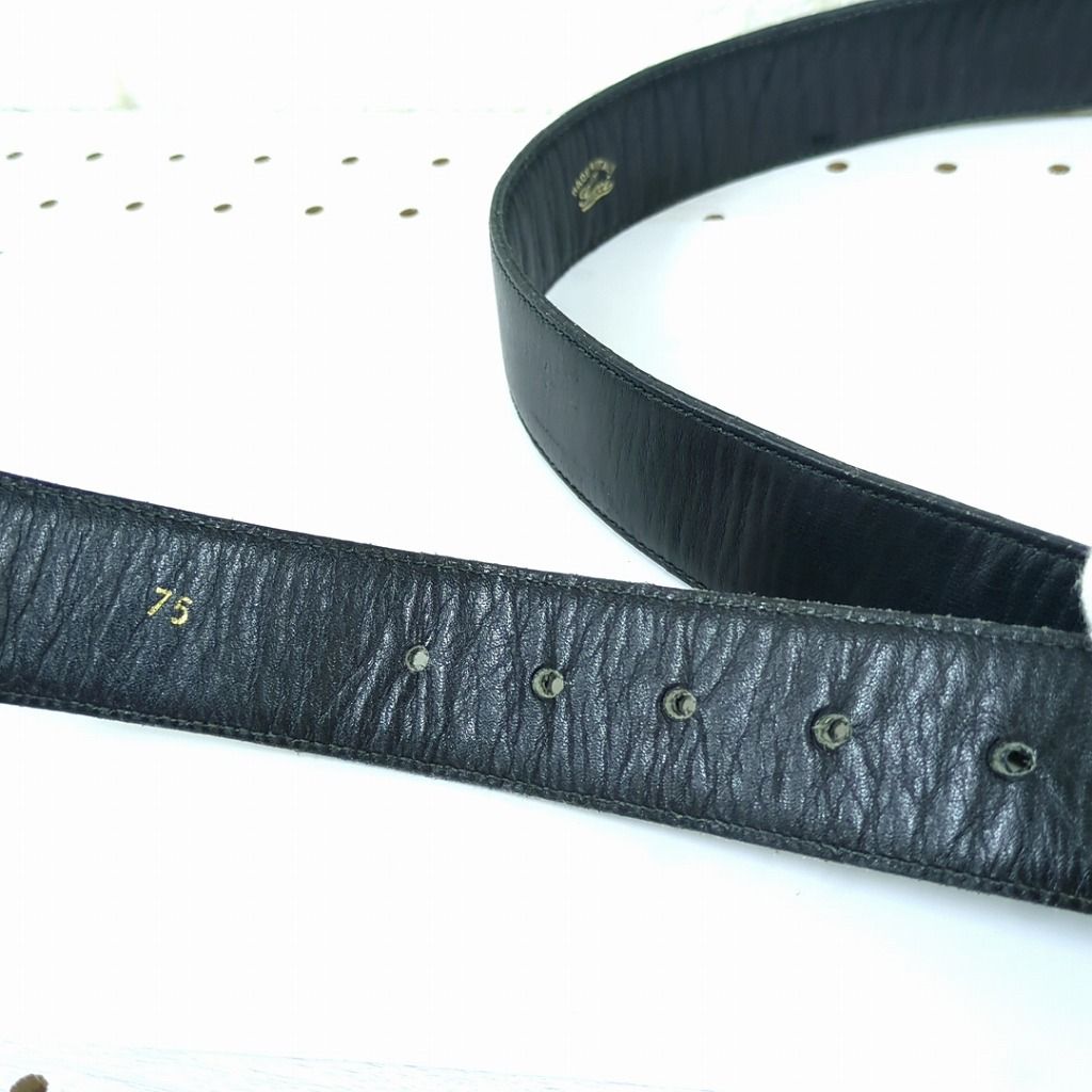 GUCCI ベルト レザー ブラック GGロゴ インターロッキング イタリア製