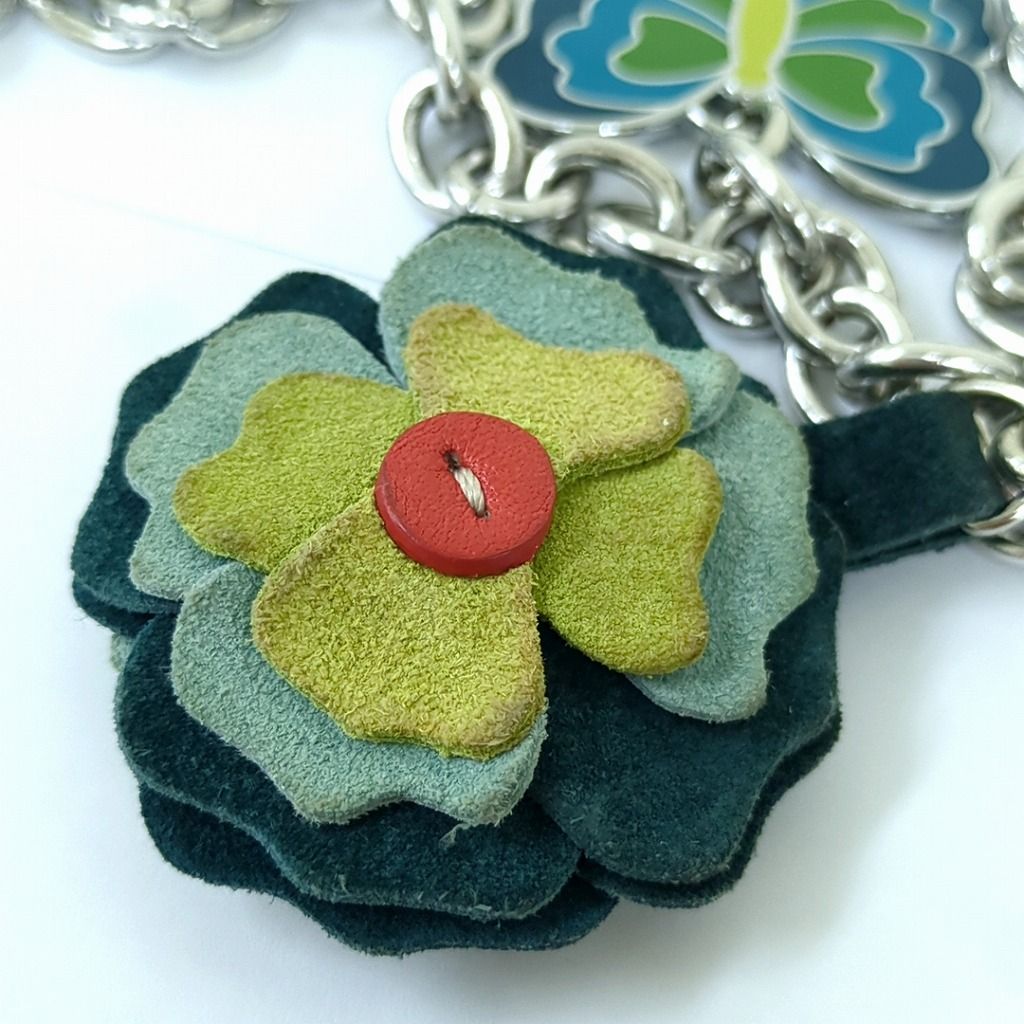 COACH　コーチ　チェーン　ベルト　フラワー　バタフライモチーフ COACH コーチ チェーン ベルト フラワー バタフライモチーフ