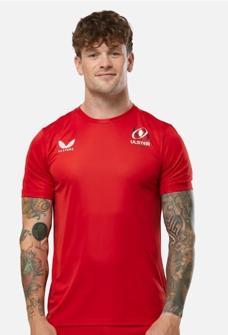 カストレ ラグビー アルスター トレーニング Tシャツ 赤 レッド 公式モデル 日本未発売