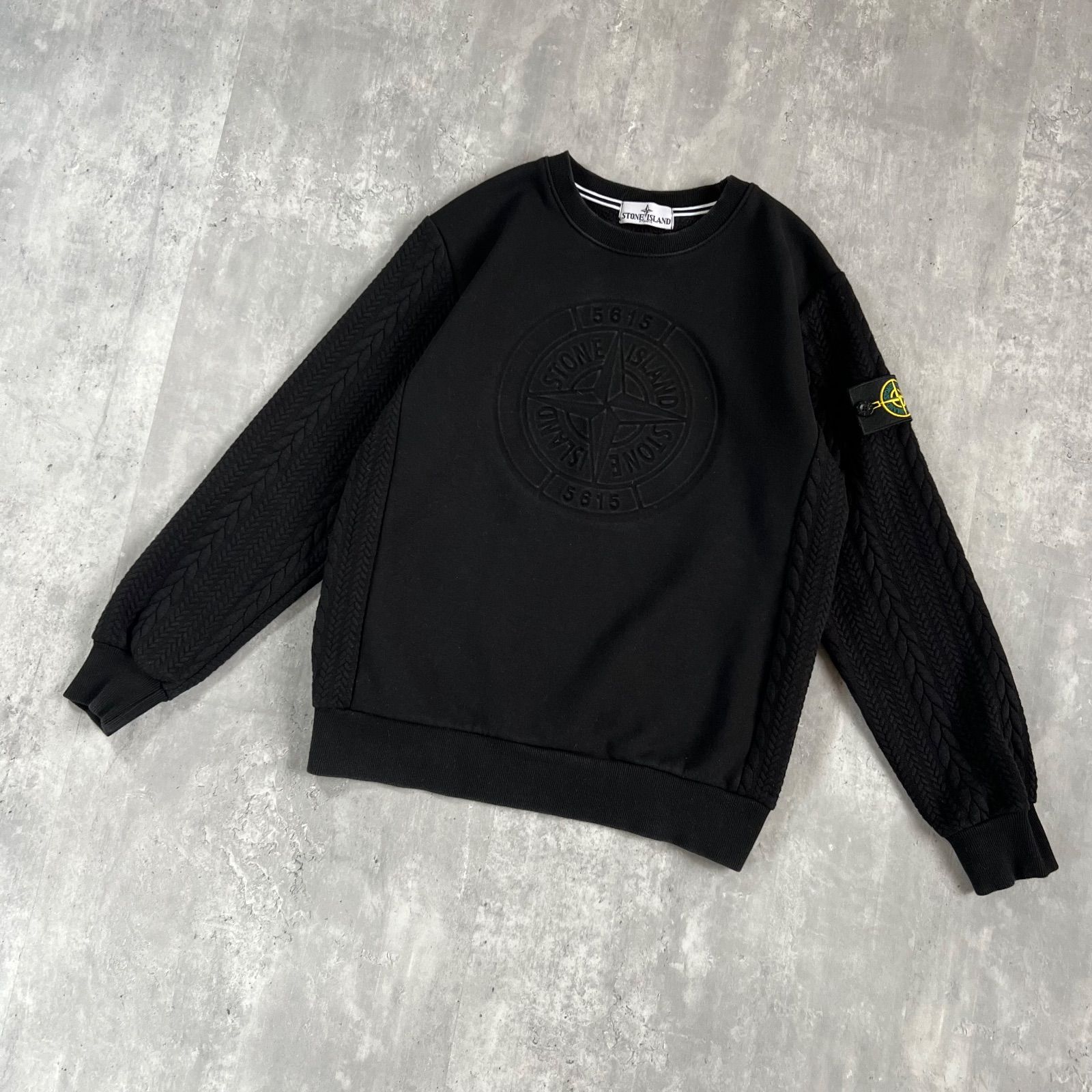 STONE ISLAND / ストーンアイランド エンボスロゴ クルーネック 