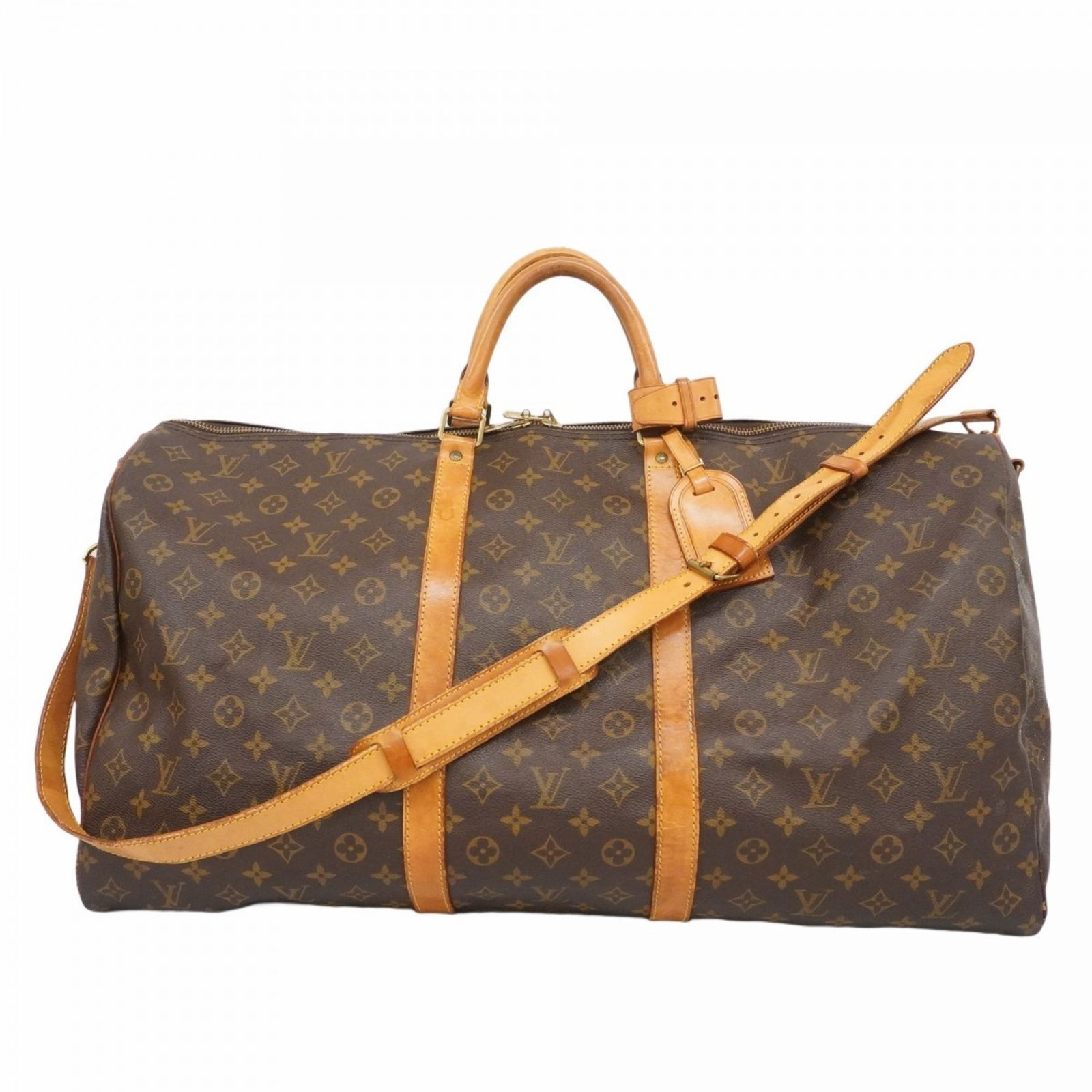 ルイ ヴィトン Louis Vuitton ルイ ヴィトン ボストンバッグ モノグラム キーポルバンドリエール60 M41412 ブラウンメンズ レディース P1635497