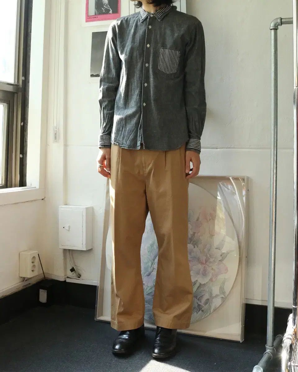 コム デ ギャルソン オム ブーツカット スラックス パンツ