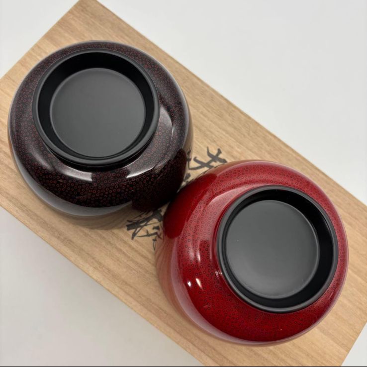 津軽塗】七々子塗 ペア椀 / 伝統工芸品 天然木漆器 夫婦椀 組椀 - メルカリ