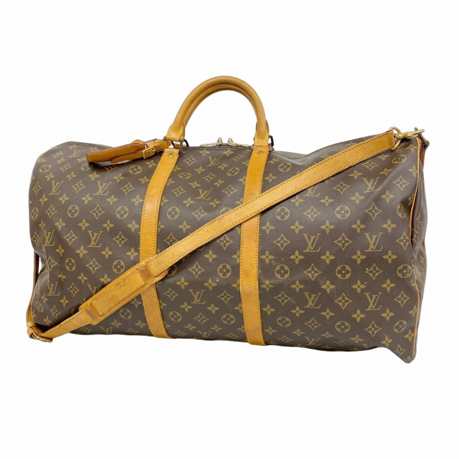 ルイ ヴィトン Louis Vuitton ルイ ヴィトン ボストンバッグ モノグラム キーポルバンドリエール60 M41412 ブラウンメンズ レディース P1635242