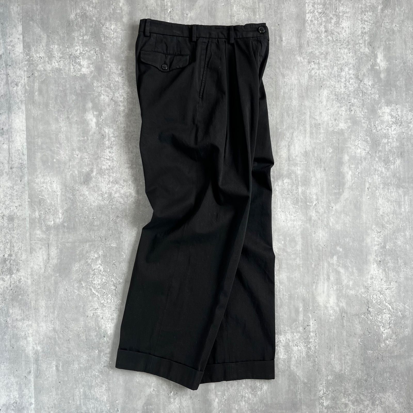 DRIES VAN NOTEN ドリス ワイド 2タック コットン スラックス DRIES VAN NOTEN / ドリスヴァンノッテン 2タック コットンワイド