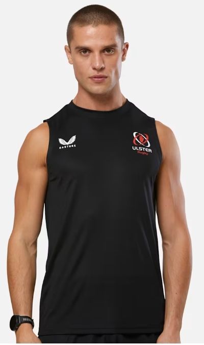 カストレ ラグビー アルスター トレーニング シングレット タンクトップ ノースリーブ 黒 ブラック モデル 日本未発売