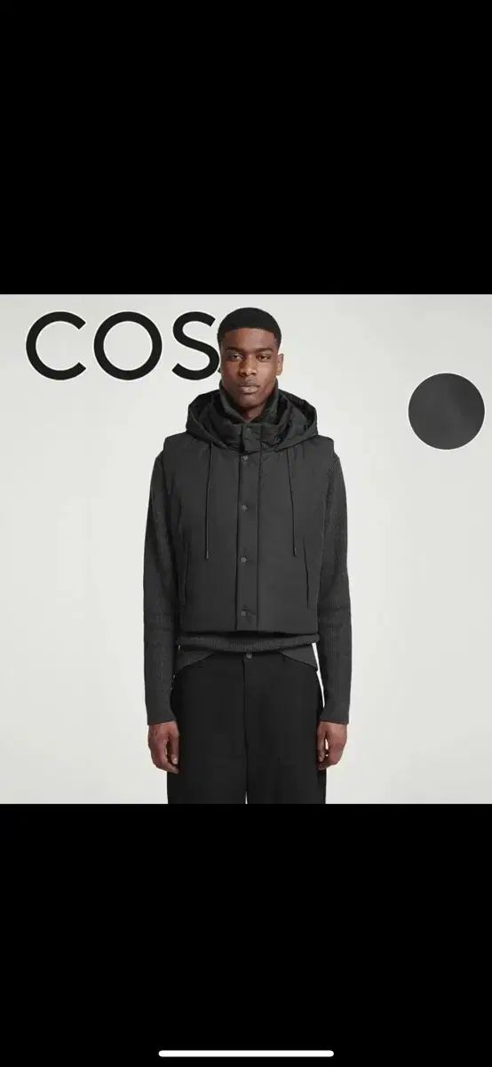 コス ジレ サイドバックル フーディー ダウンベスト