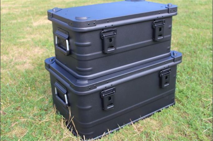 マットブラック スタッキング アルミコンテナボックス カスタムフル