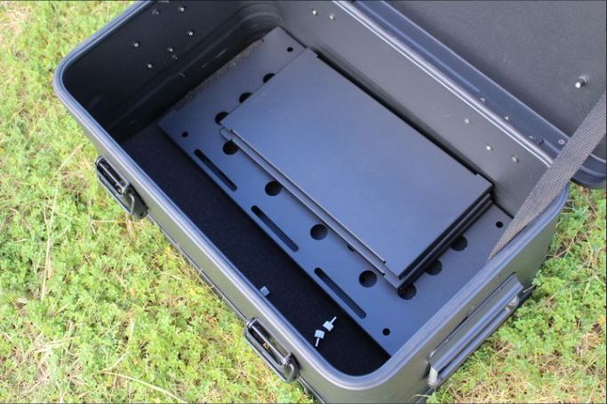 マットブラック スタッキング アルミコンテナボックス カスタムフルセット ３０Ｌ Amazon｜マットブラック スタッキング アルミコンテナボックス