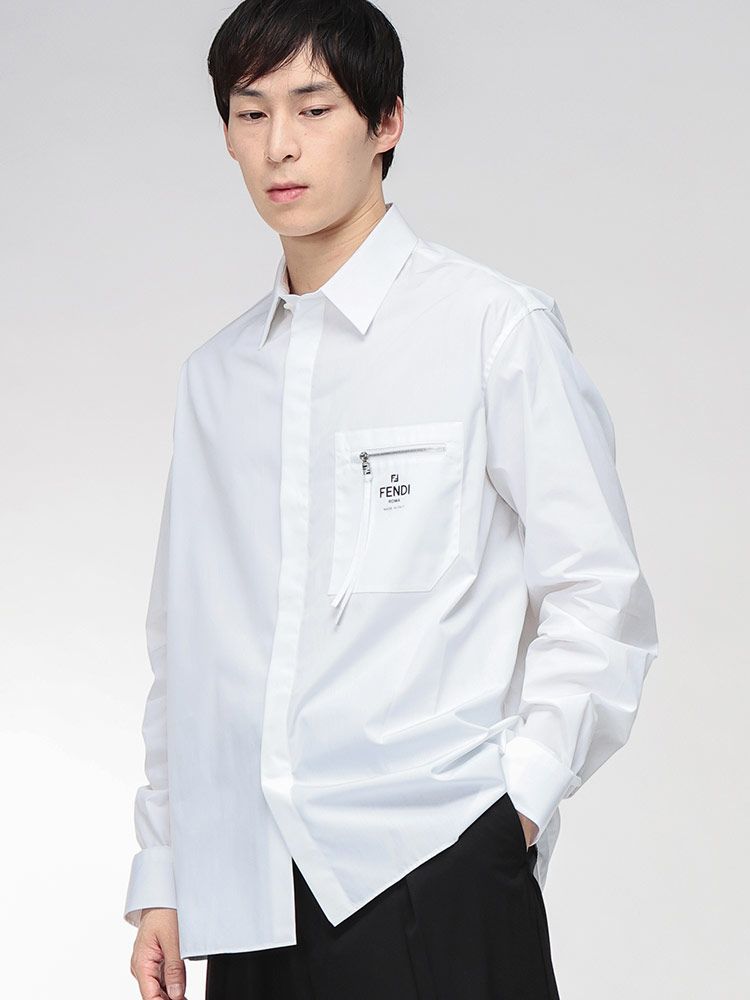 FENDI フェンディ ジップポケット 長袖 シャツ