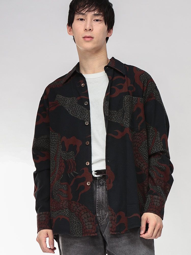 OUR LEGACY アワーレガシー 総柄 長袖 シャツ Abstract Snake