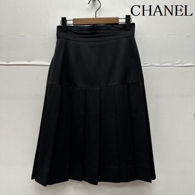 シャネル フランス製 ココボタン プリーツ スカート レディース 40 ISItems 古着 50146617