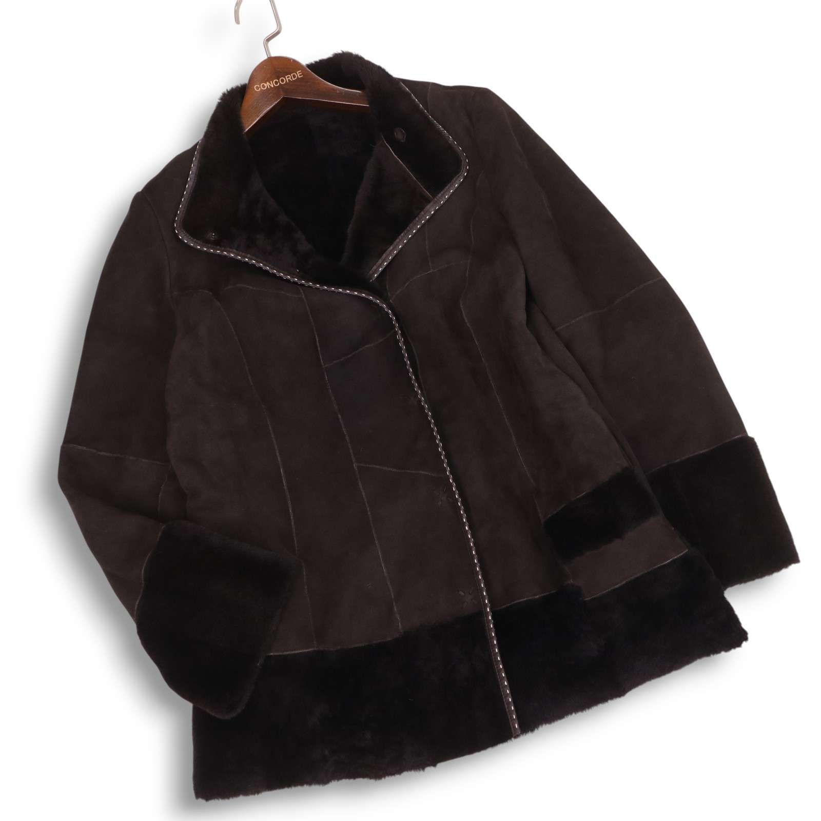 レディースブランド 秋冬 毛皮♪ ボア パッチワーク リアル ムートン