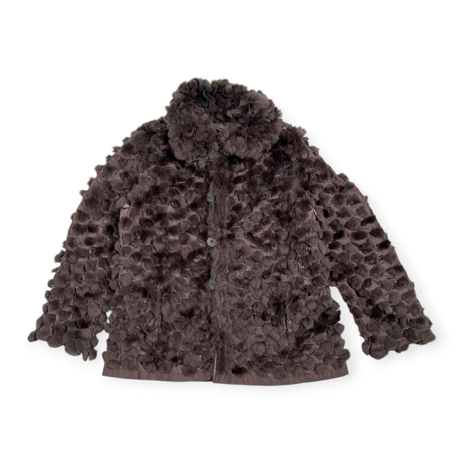 Real Fur レッキスラビット 本毛皮 リアルファー リバーシブル コート 
