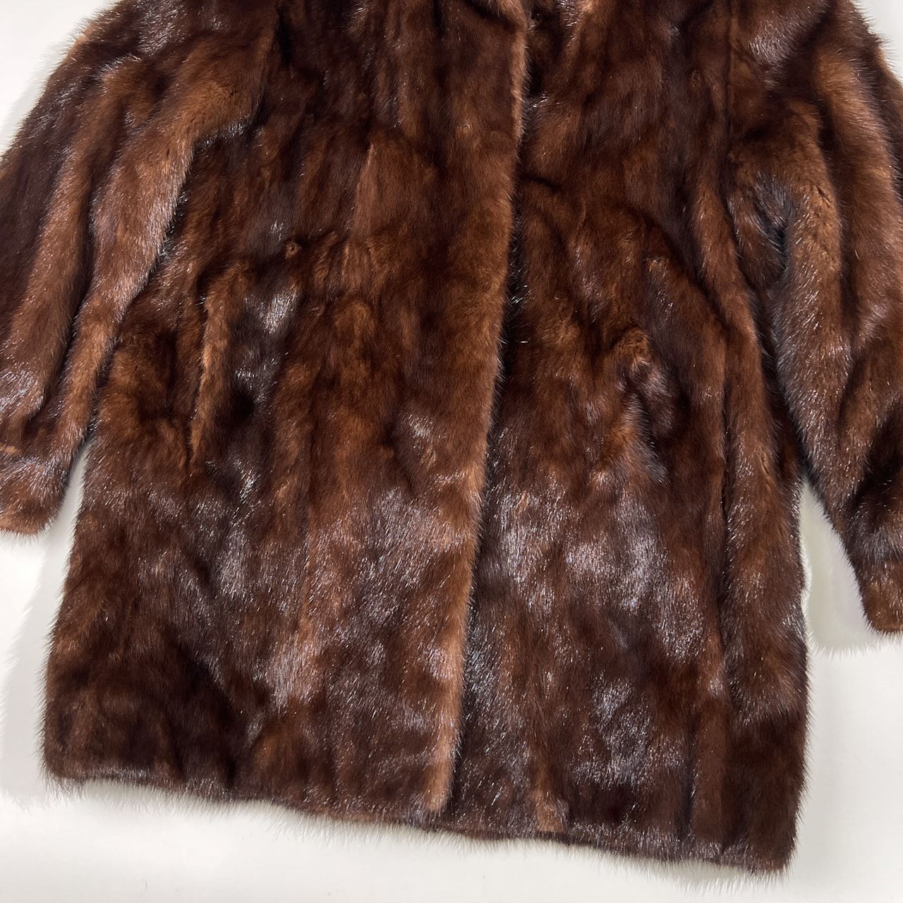 Mink Fur ミンク系 本毛皮 リアルファー コート ジャケット サイズ 13