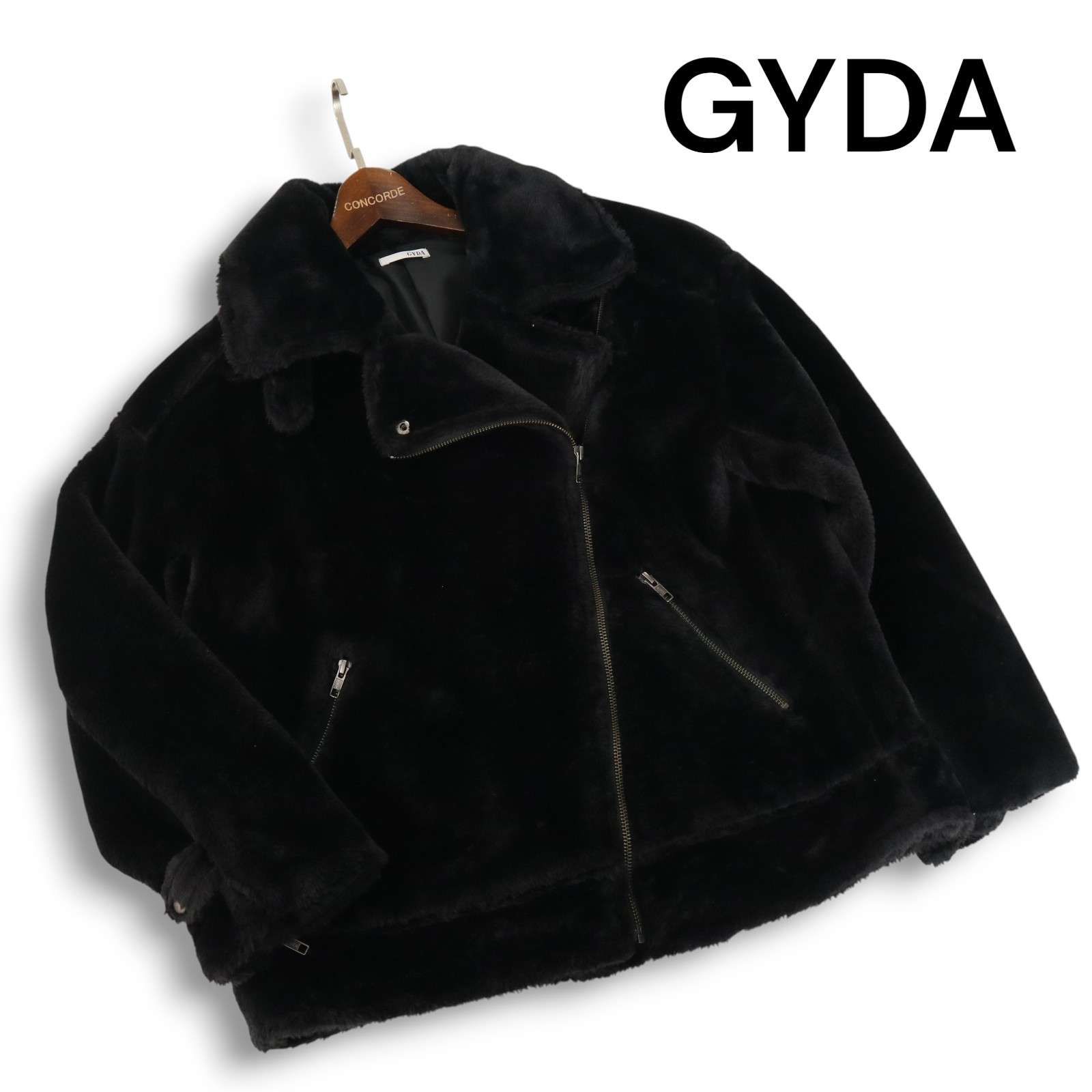 GYDA ジェイダ 秋冬☆ ボア ダブル ライダース ジャケット ブルゾン Sz 