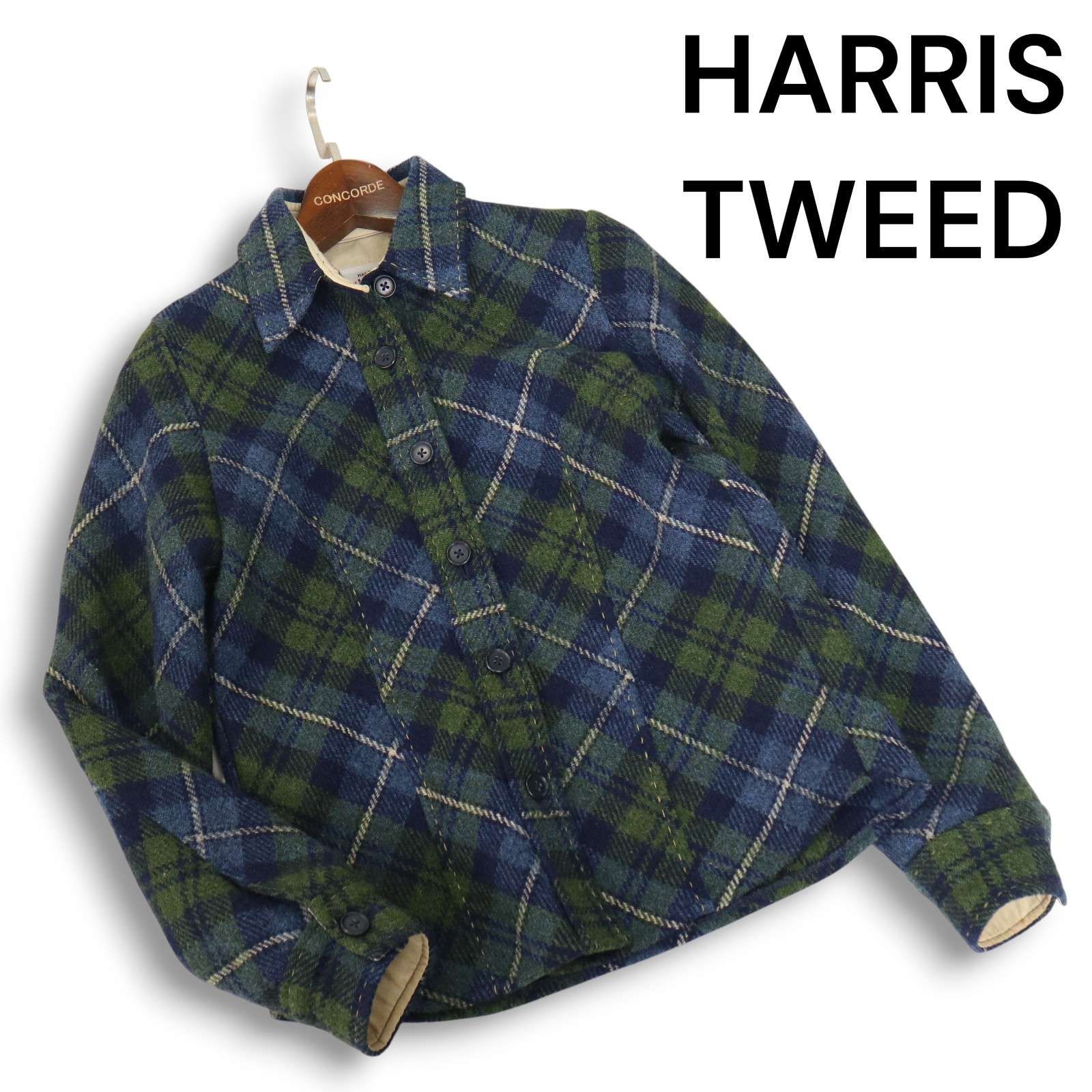 HARRIS TWEED ハリスツイード 秋冬 ウール100％☆ チェック ツイード