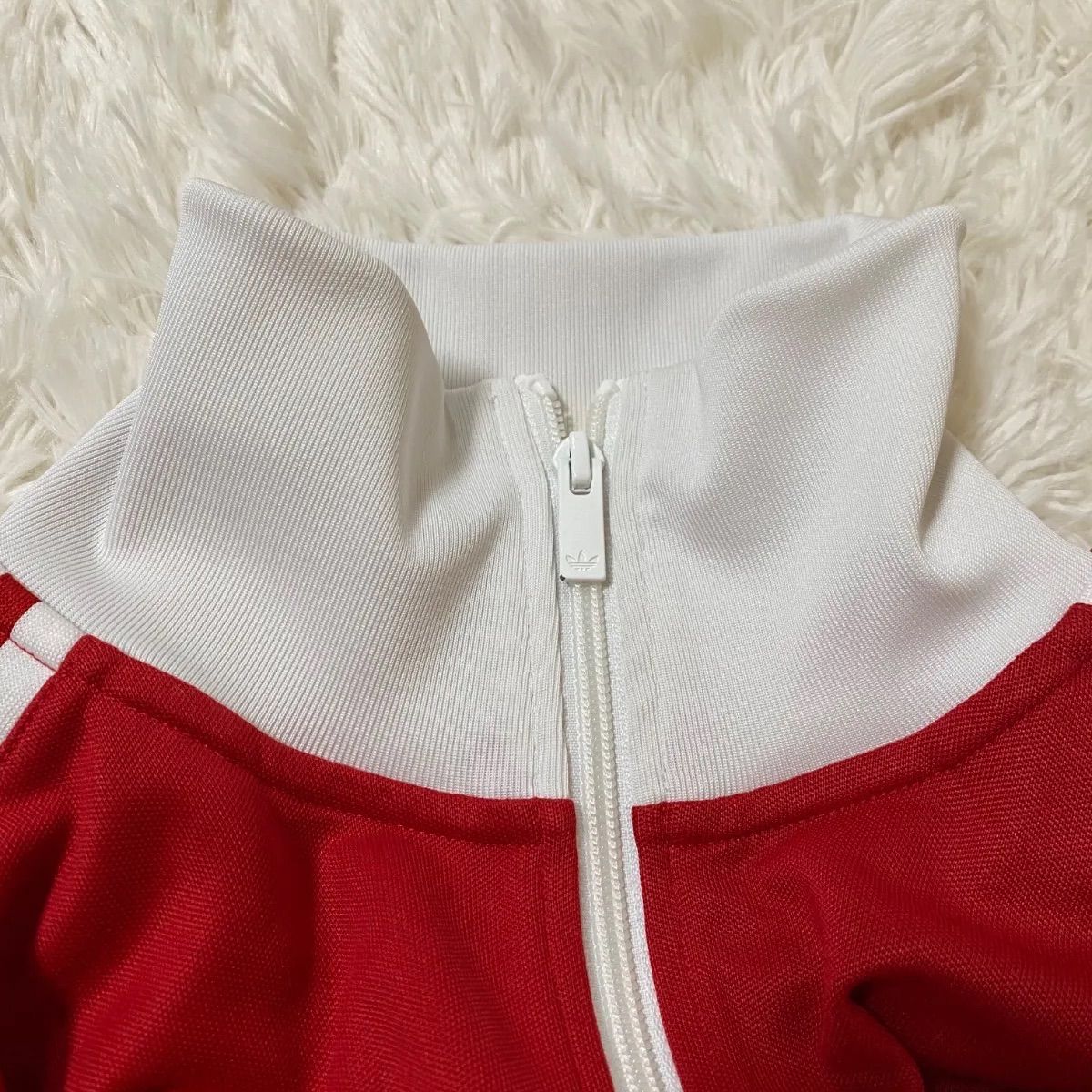 adidas フリースジャケット 黒/白3本ラインMサイズ