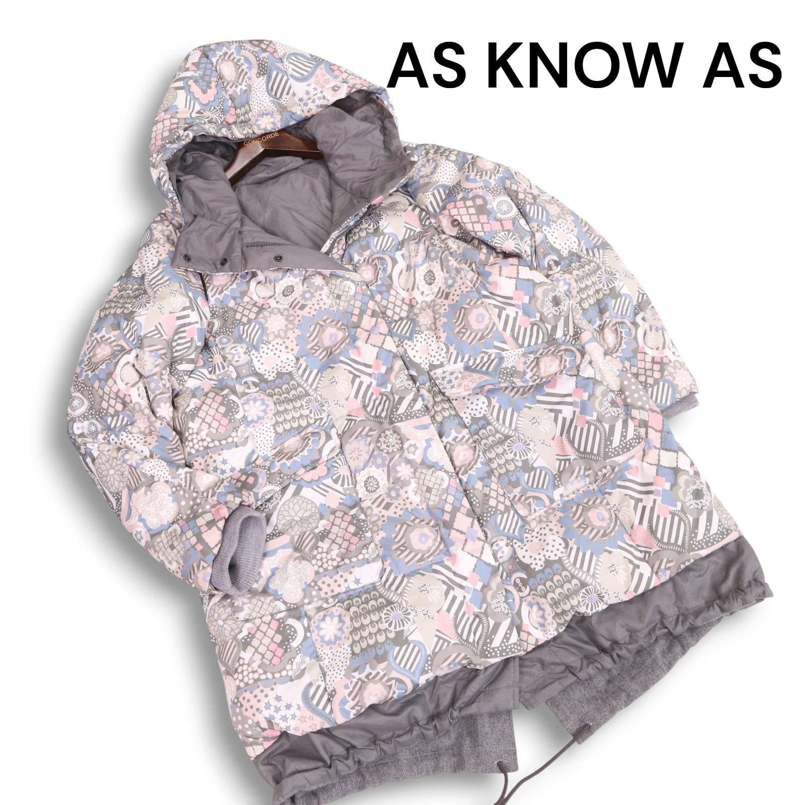 AS KNOW AS アズノウアズ 秋冬 2WAY リバーシブル☆ フーディー ダウン 