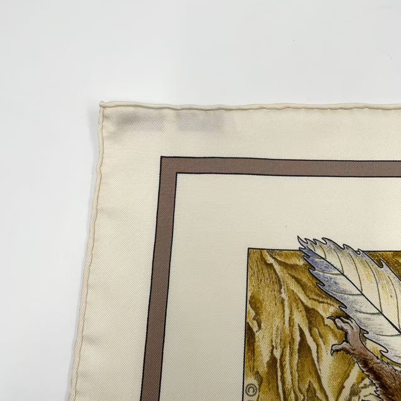  HERMES カレ90 くるみ割り シルク ベージュ スカーフ マフラー 小物