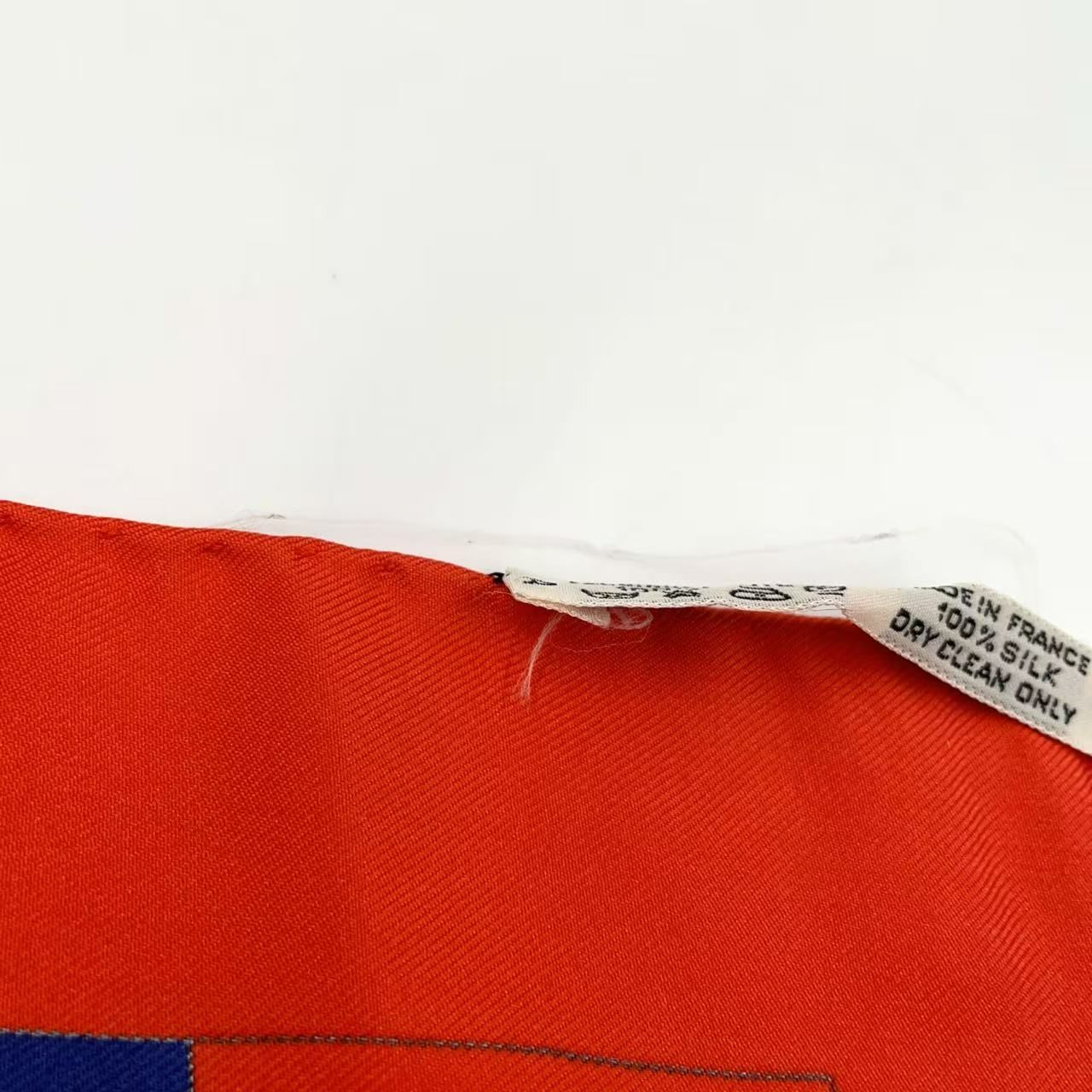  HERMES カレ90 シルク ネイビー×レッド スカーフ マフラー 小物