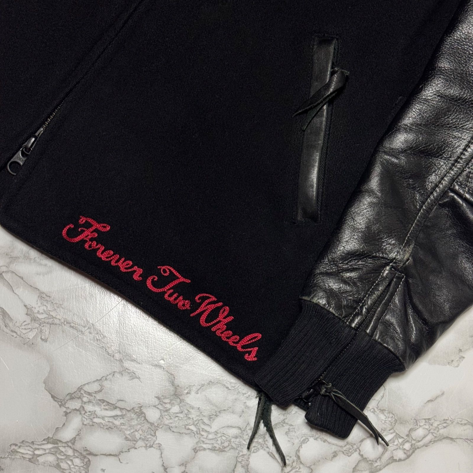 希少【SKULL FLIGHT スカルフライト 【商品名】ダブルピストン 刺繍