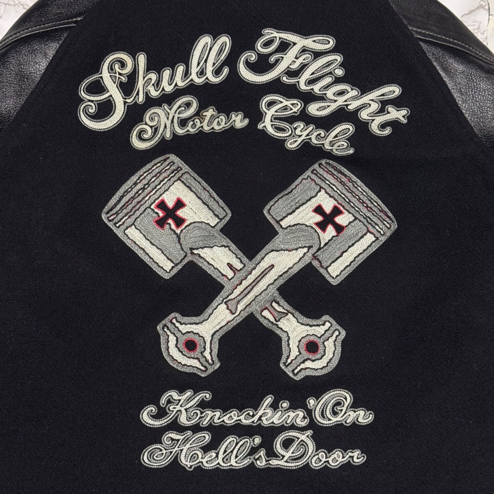 SKULL FLIGHT◆スカルフライト◆スタジャン◆ブルゾン◆サイズ３８ SKULL FLIGHT◇スカルフライト◇スタジャン◇ブルゾン◇サイズ38