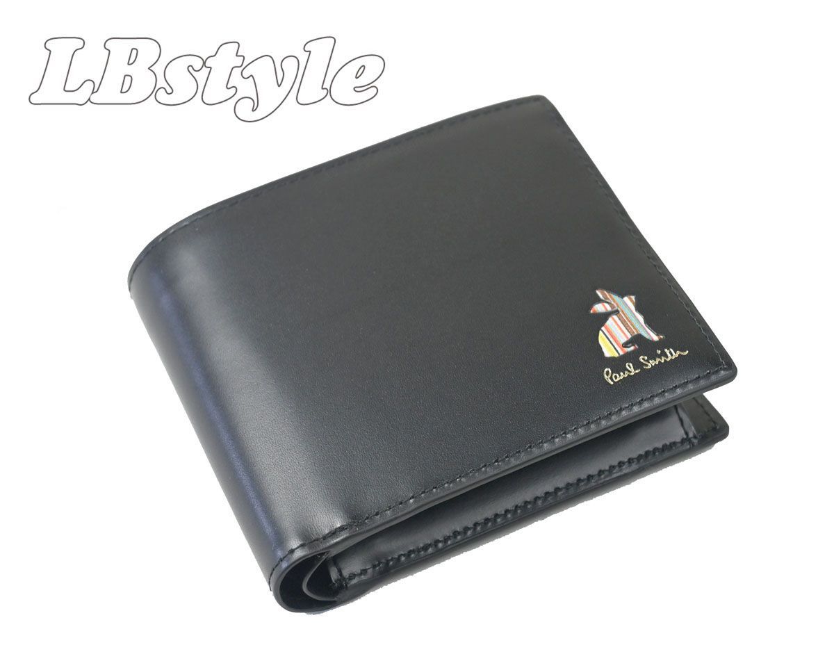 ポールスミス 財布 メンズ paulsmith マーケトリSTR牛革 二つ折り財布 ポール スミス 小銭入れ付き 紳士財布