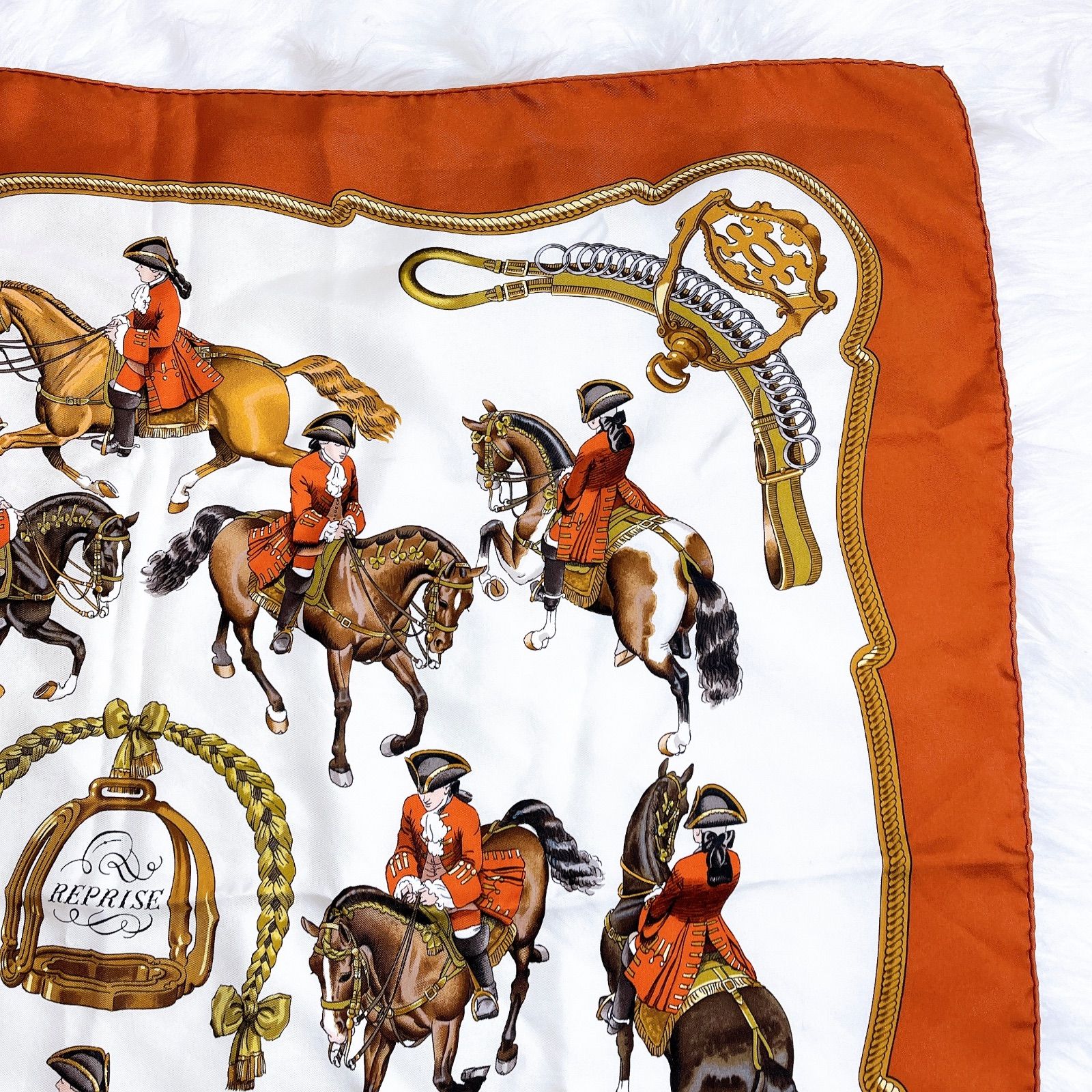 HERMES カレ90 エルメス スカーフ カレ90 REPRISE シルク MERCADOAVALIA_COM_BR