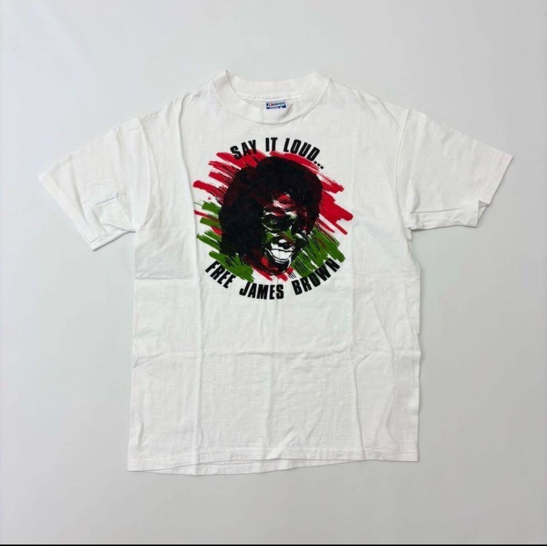 恐らく 80s Vintage JAMES BROWN ヴィンテージ ジェームス ブラウン SAY IT LOUD JAMES BROWN TEE T-SHIRT サイズ L 706