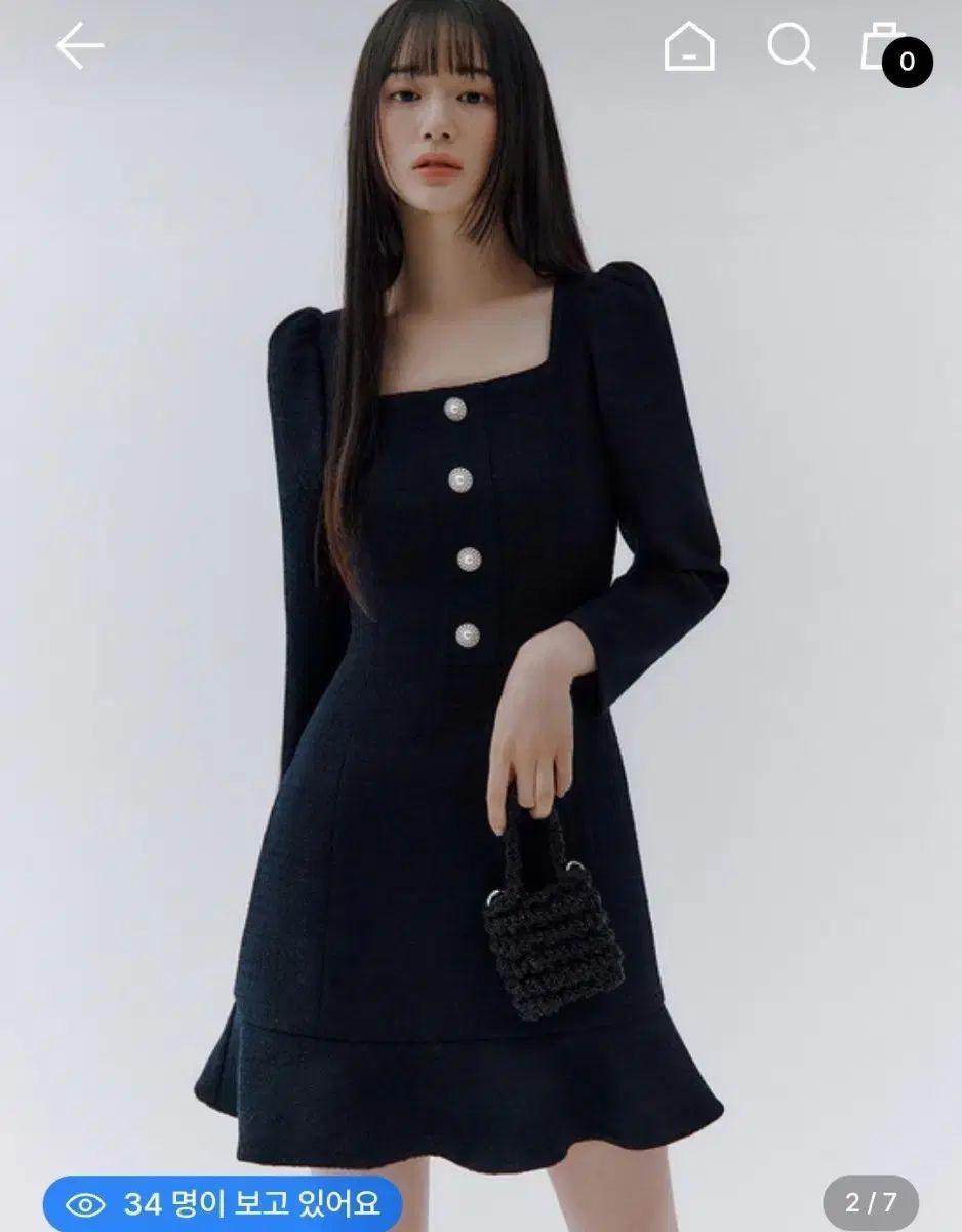 イヴァナヘルシンキ poeyツイード ミニワンピース XS