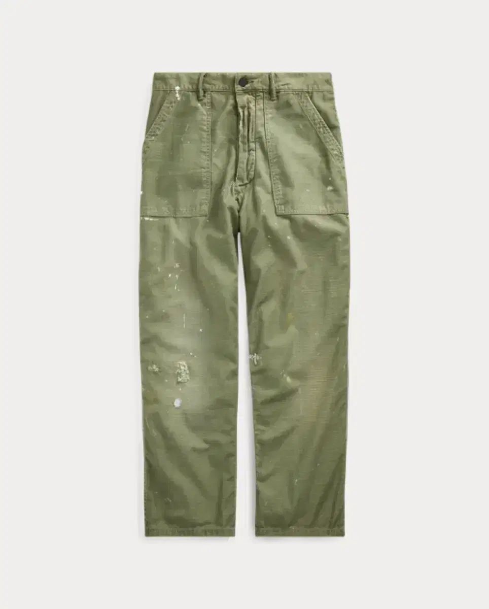 ポロ ラルフローレン リラックスドフィット ディストレスド ペイント スプラッター ファティーグ パンツ