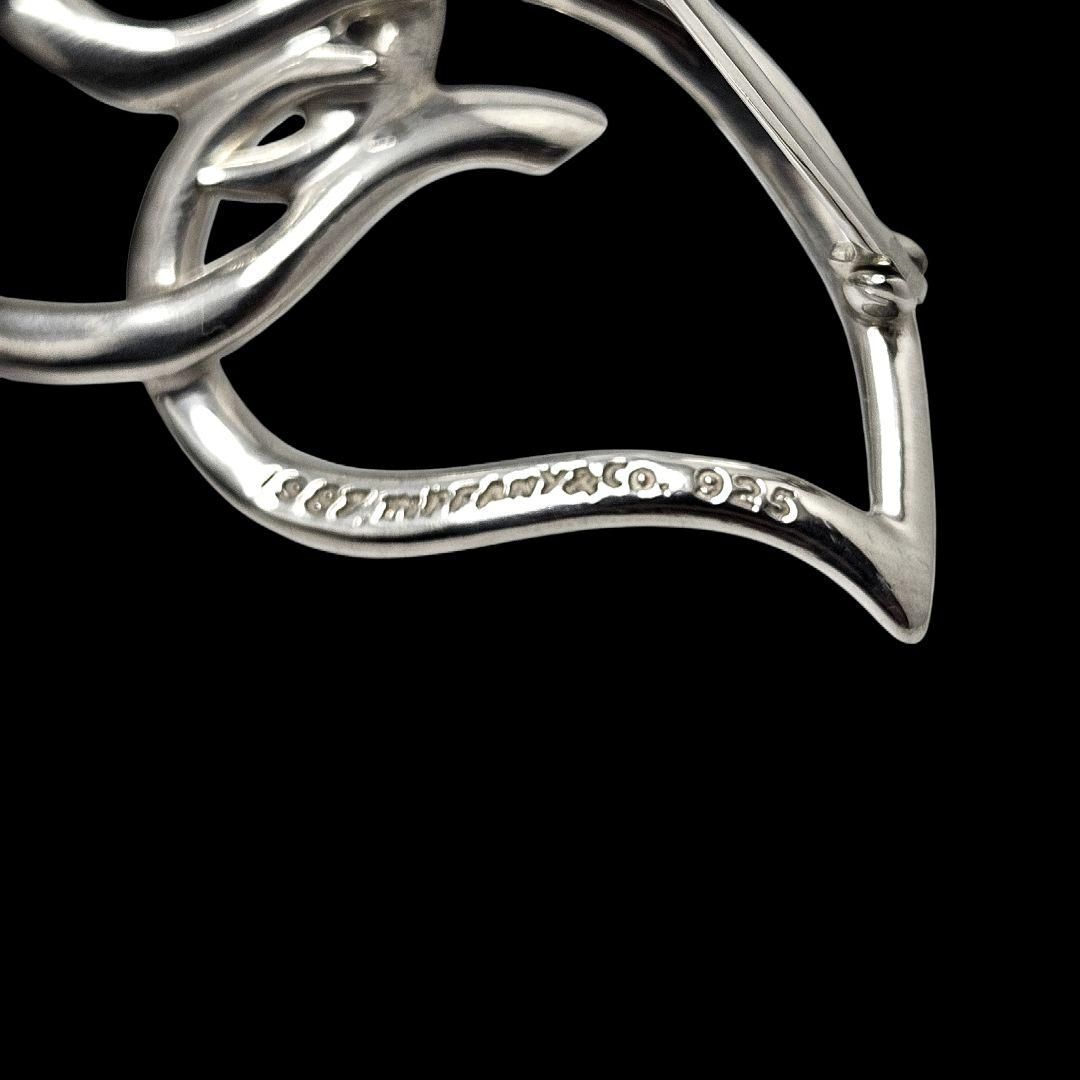 美品】ティファニー ブローチ ダブルリーフ スターリングシルバー