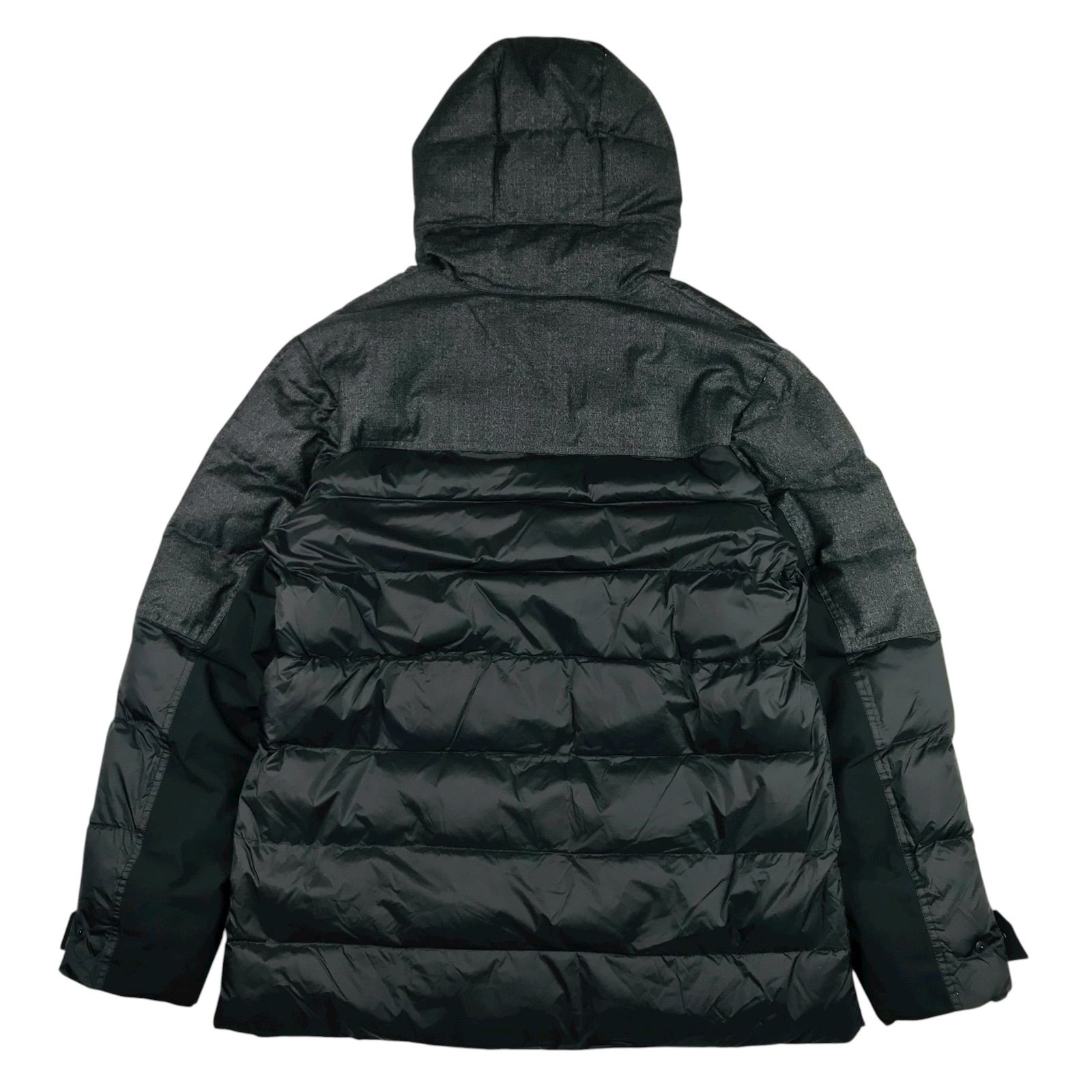 美品☆ZEGNA・ゼニア メンズ ラバーブランドロゴワッペン フード付き 