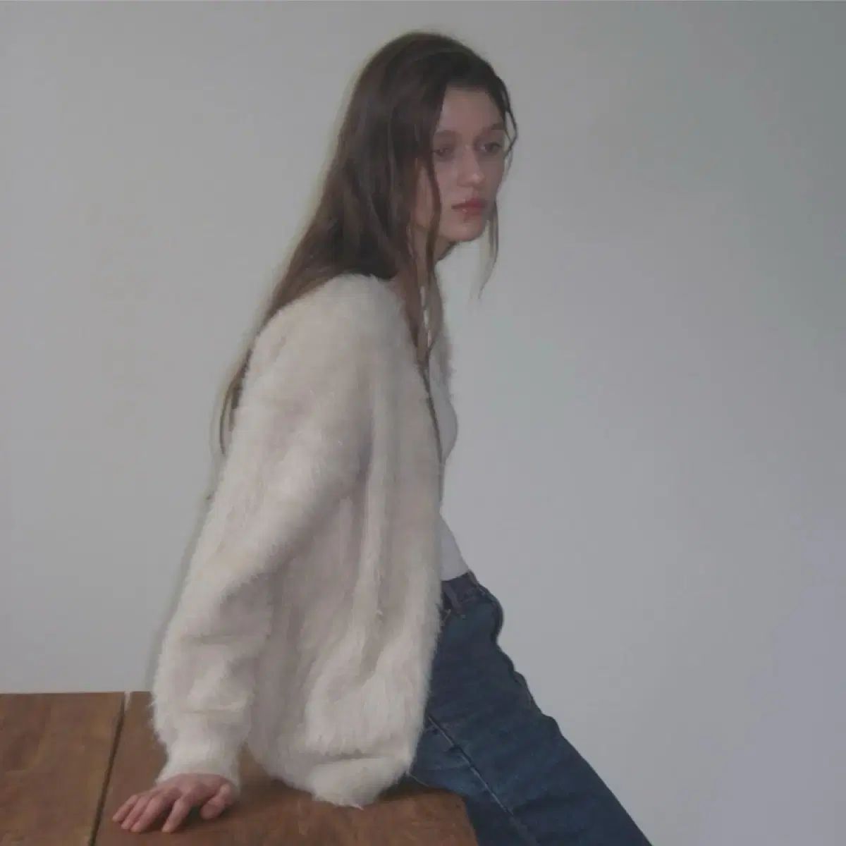 ヘザー HETHERMENT テディカーディガン